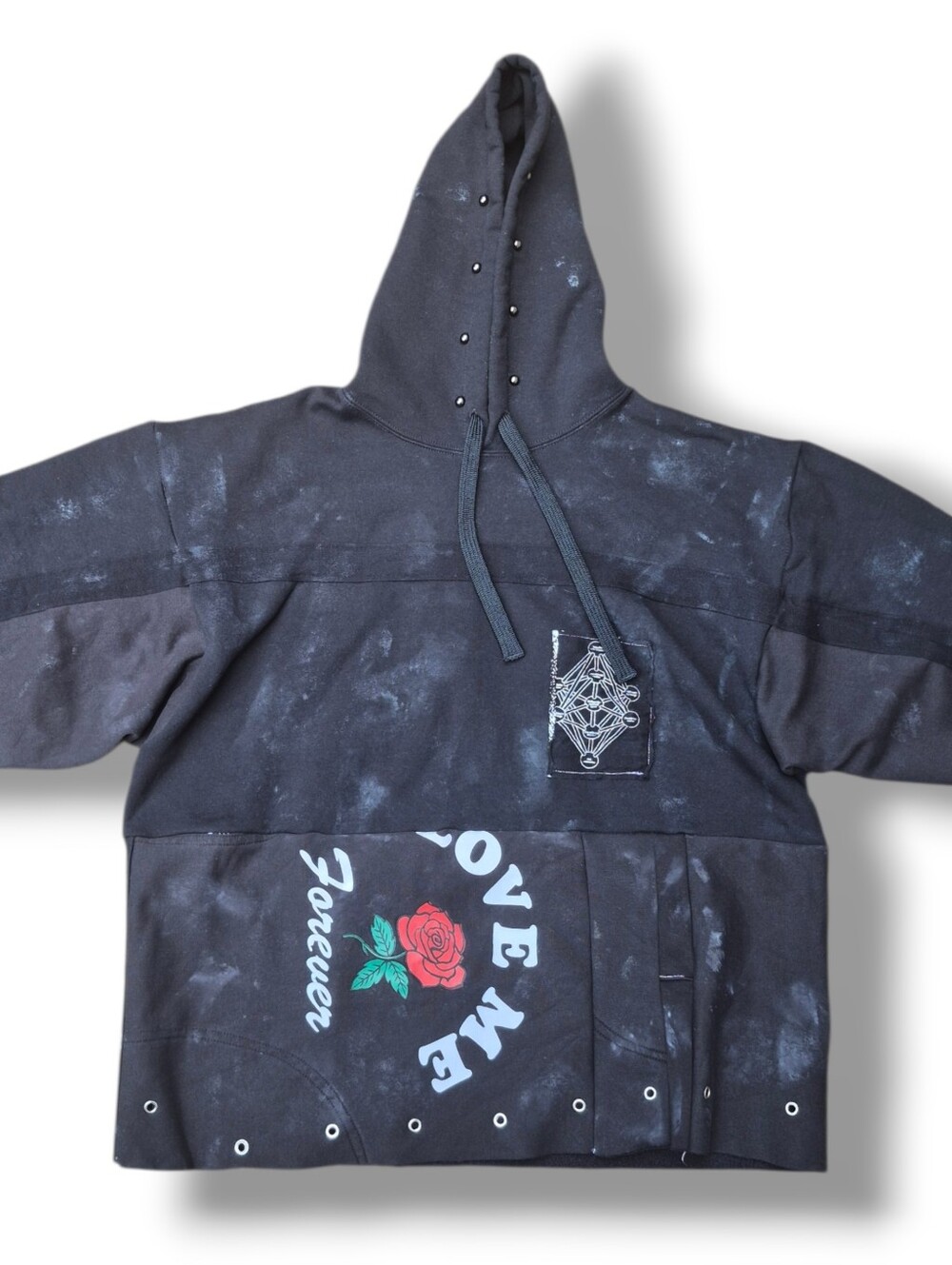 Reconstructed Cropped Hoodie